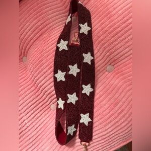 Beaded maroon Star Gameday Purse Strap wine burgundy A&M MSU FSU Aggies Dawgs 1